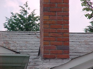 Closeup of roof surface in 2008