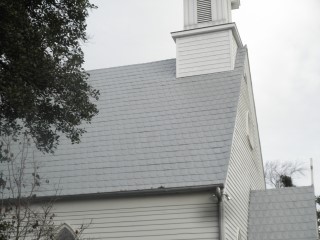 Railroad side of the church