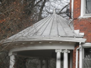 Witch hat over porch